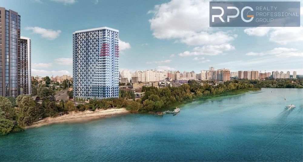 Продам видову на Дніпро 2к квартиру 75м2, ЖК Берег Дніпра, Грейт