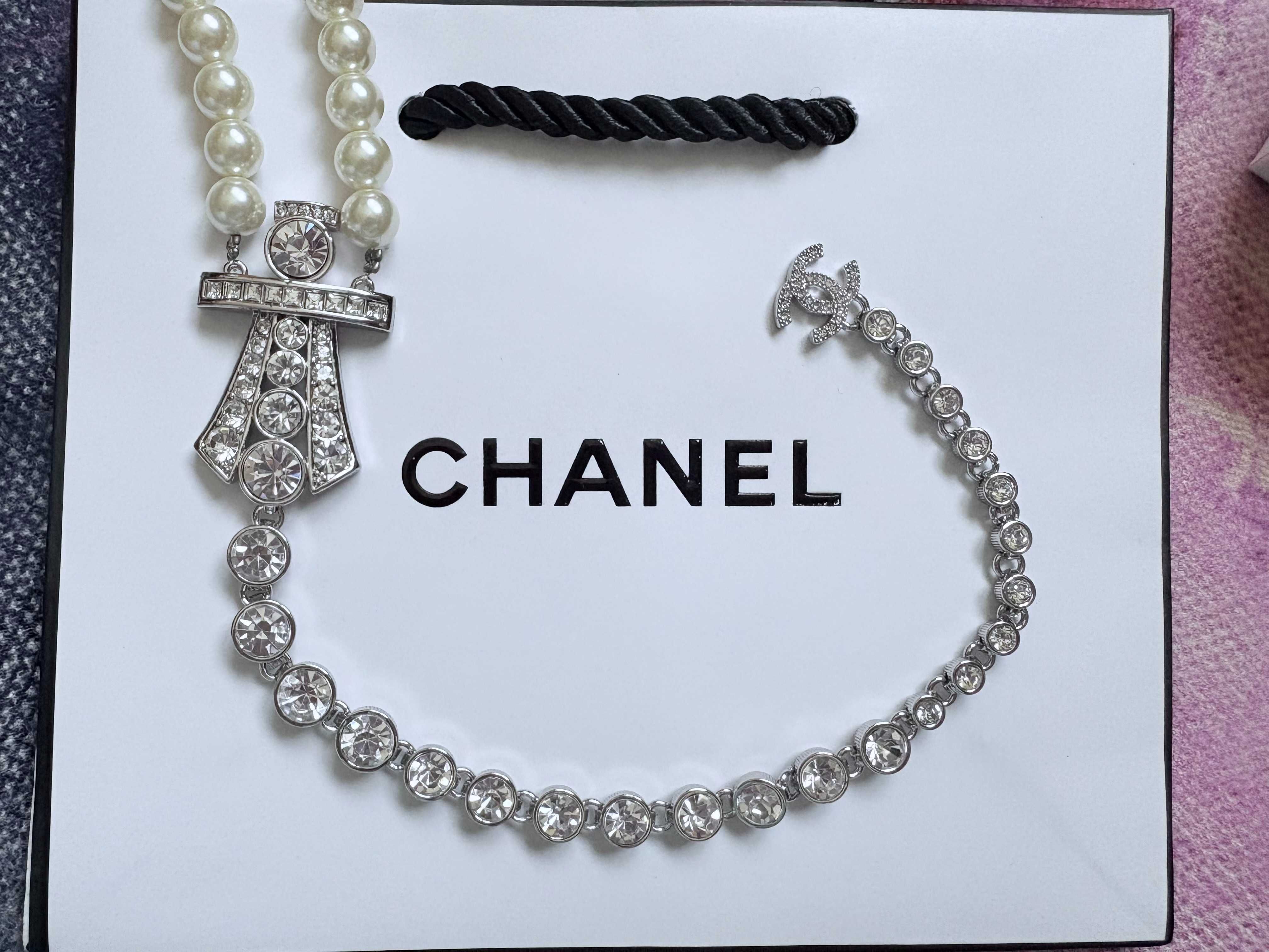 Chanel колье чокер с жемчугом