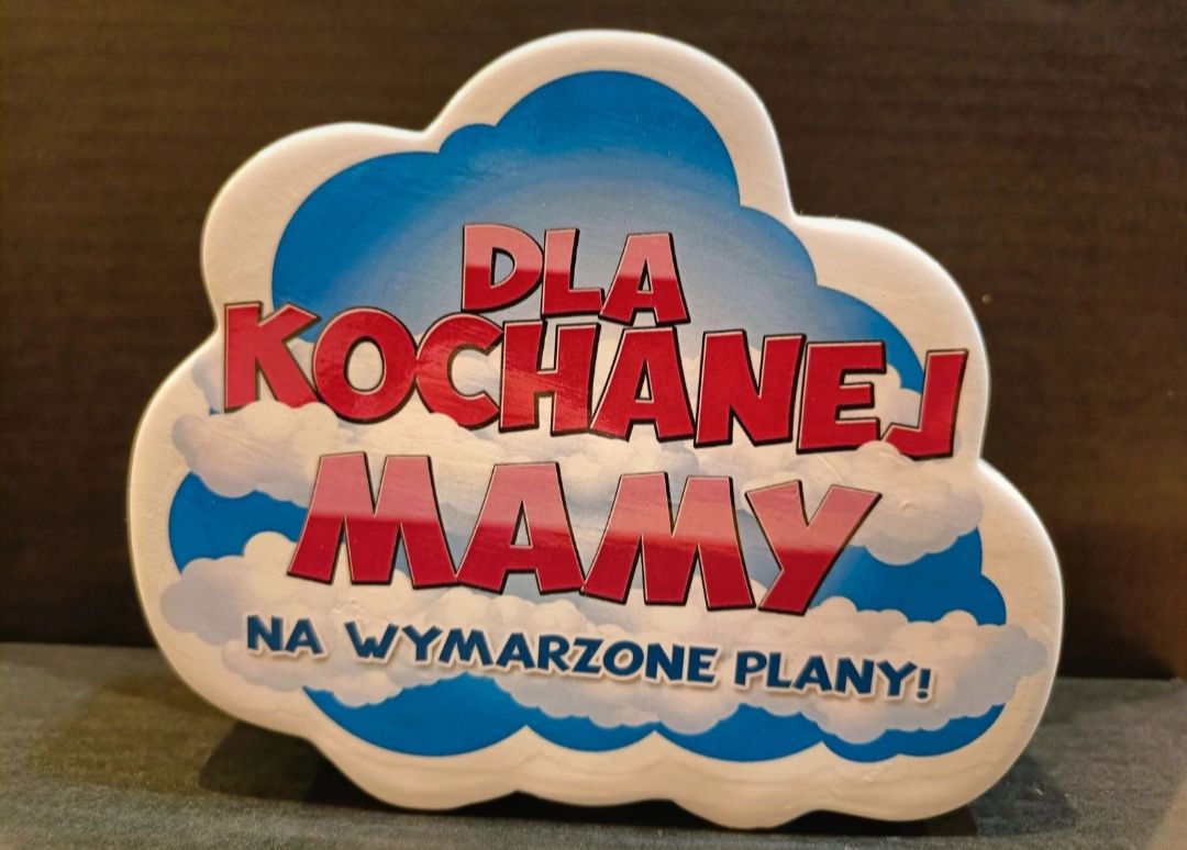 Skarbonka dla mamy na wymarzone plany, prezent Dzień Matki, mama