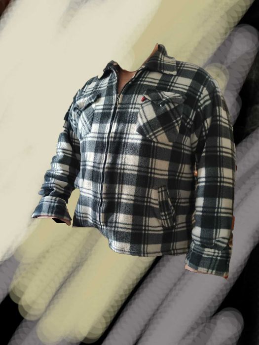 Зимова утеплена хутром сорочка. На мужнього чоловіка 165-180 L