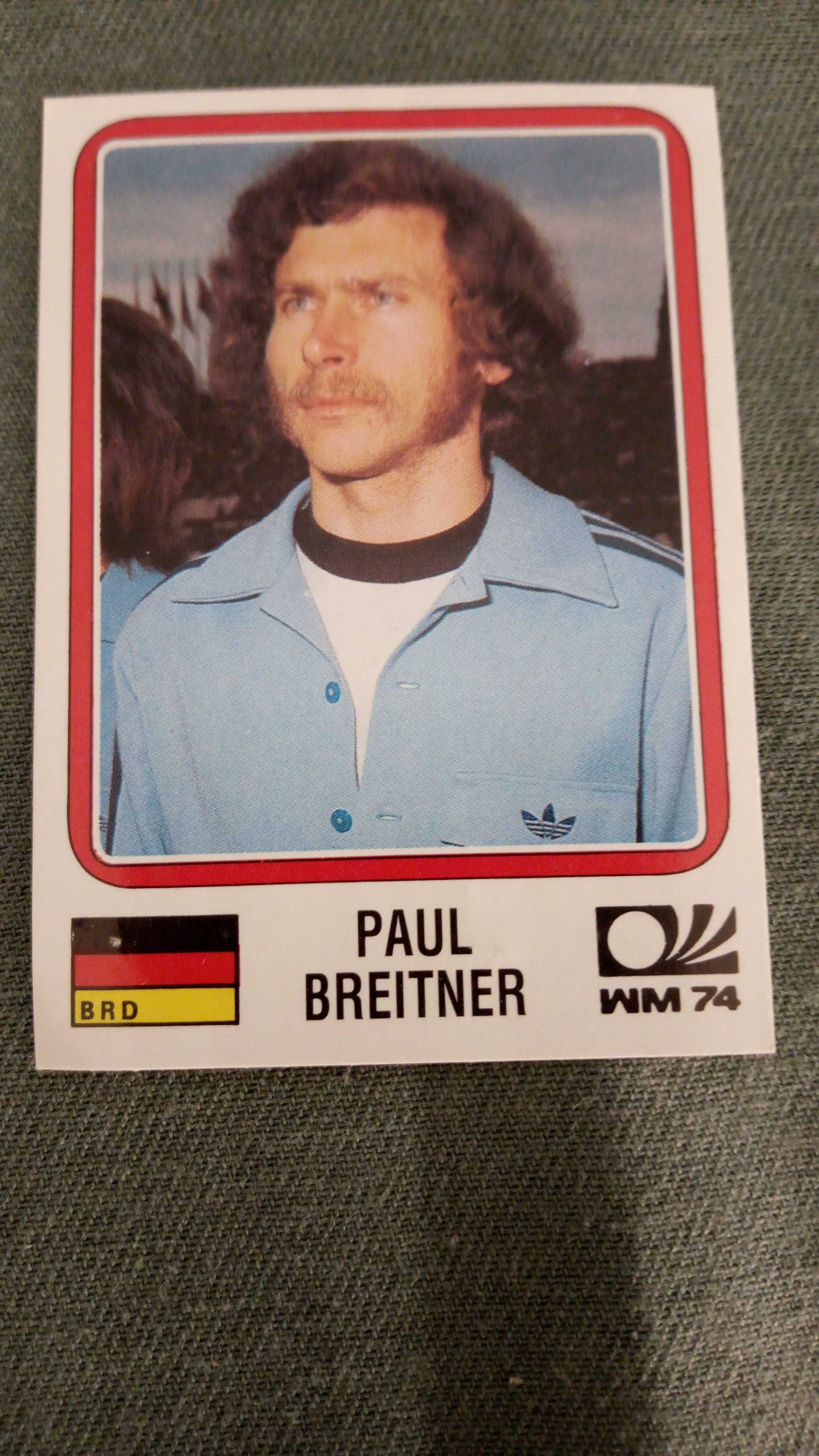 Cromo Panini World Cup Story de Paul Breitner no Mundial 74 Alemanha