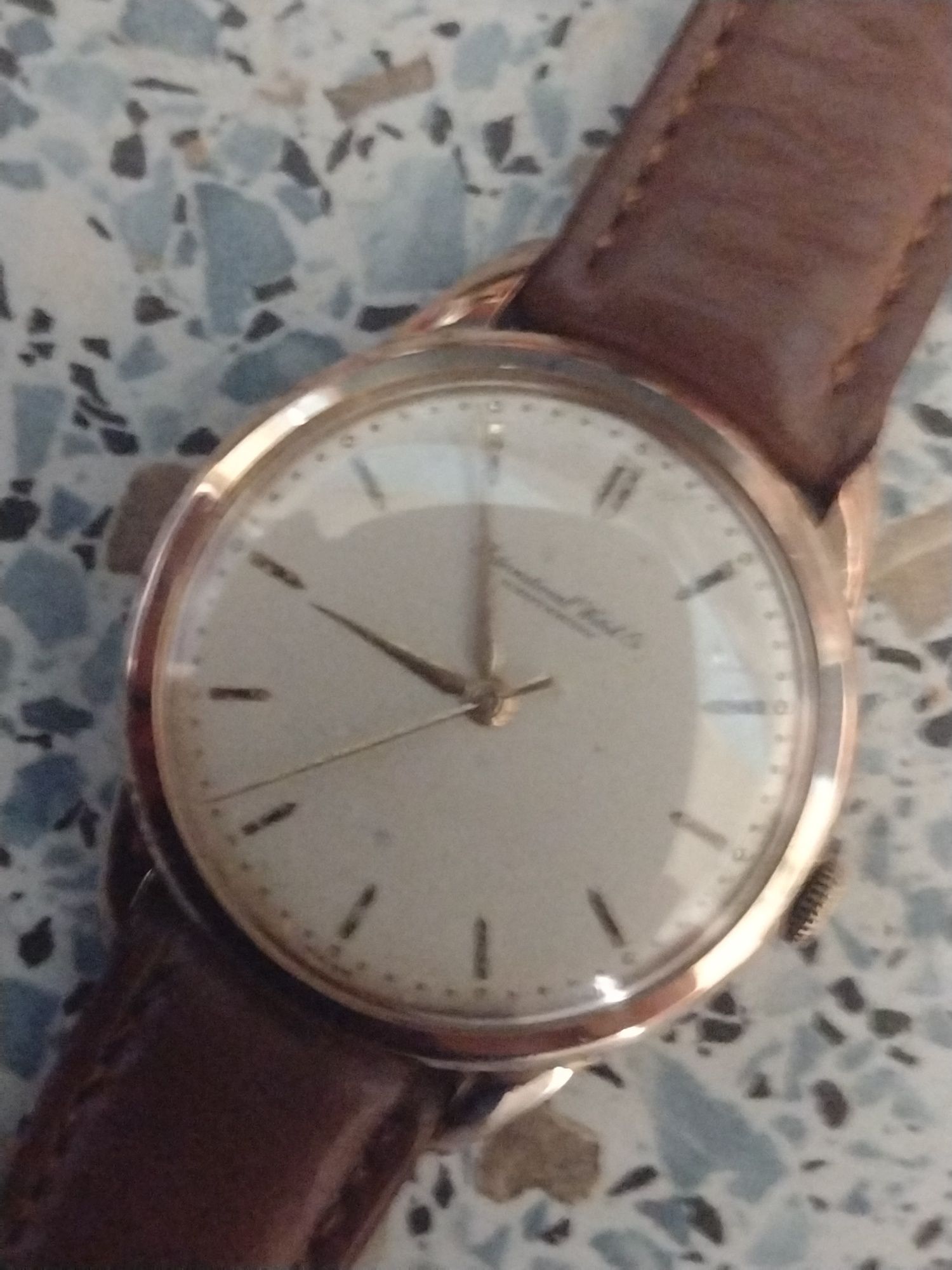 Złoty zegarek IWC 18k 36mm bez koronki