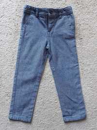 Granatowe spodnie jeansy/ wyjściowe dla chłopca rozm 98