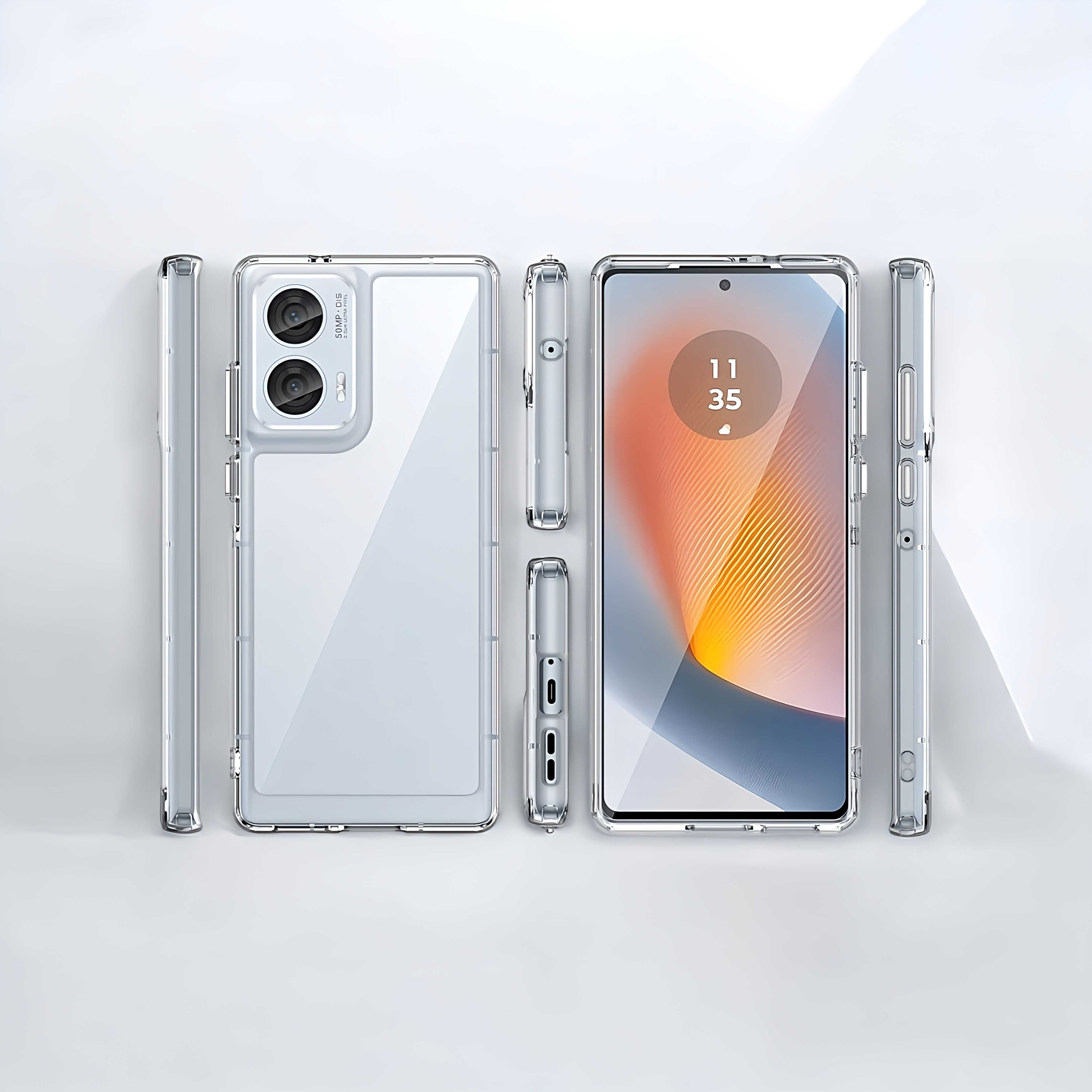 Etui ELEVATE HEXAGON do Motorola Edge 50 Fusion - Clear HD