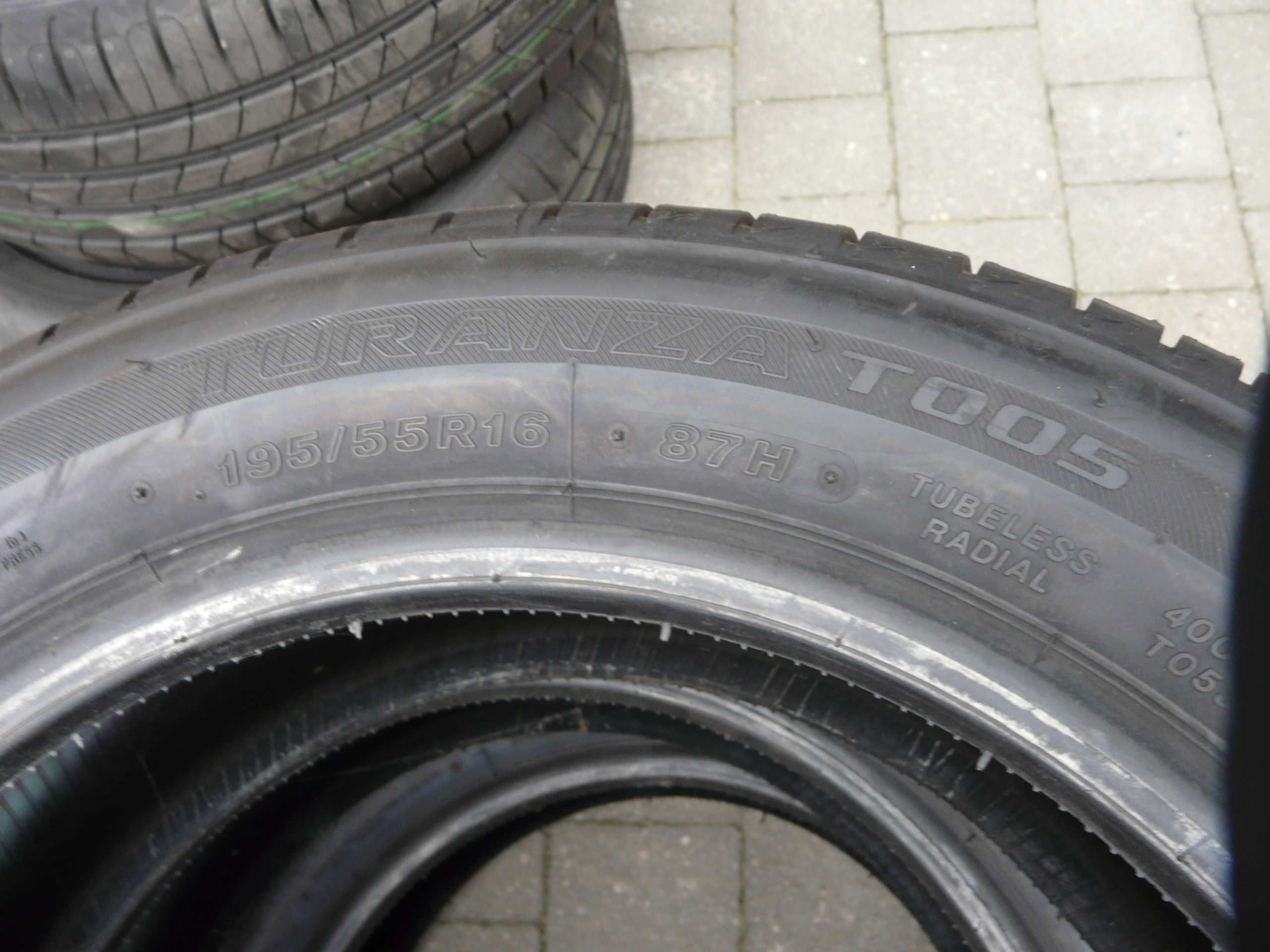 4x opony letnie Bridgestone 195/55r16 Turanza t005 NOWE