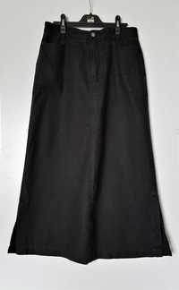 JUST GREAT Spódnica maxi czarna len bawełna M/L