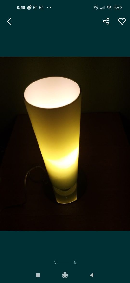Lampa zielona na stolik