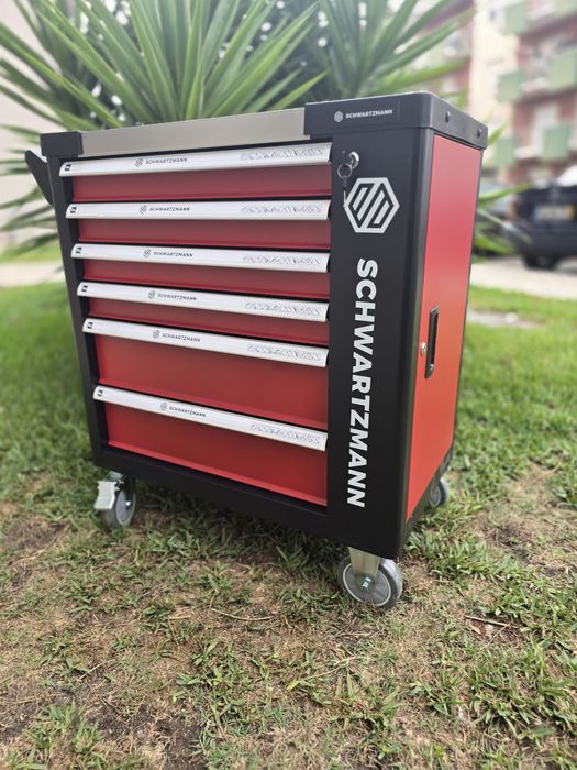 Carrinho de ferramentas 6 gavetas 4 completas novo