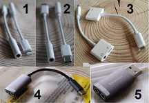 Перехідник для навушників мікрофона AUX 3,5 мм на Lightning Type-C USB