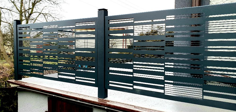 Ogrodzenie wycinane laserowo aluminiowe lakierowane proszkowo