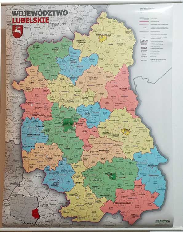 Mapa województwa Lubelskiego