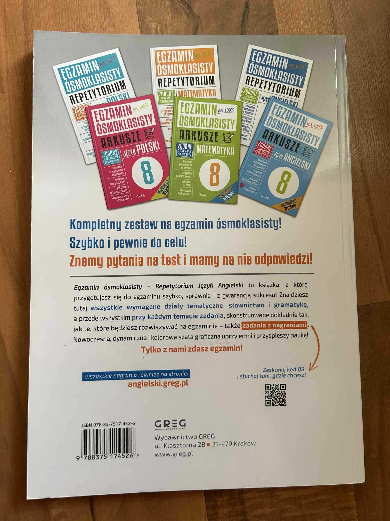 Język angielski. Egzamin ósmoklasisty. Repetytorium