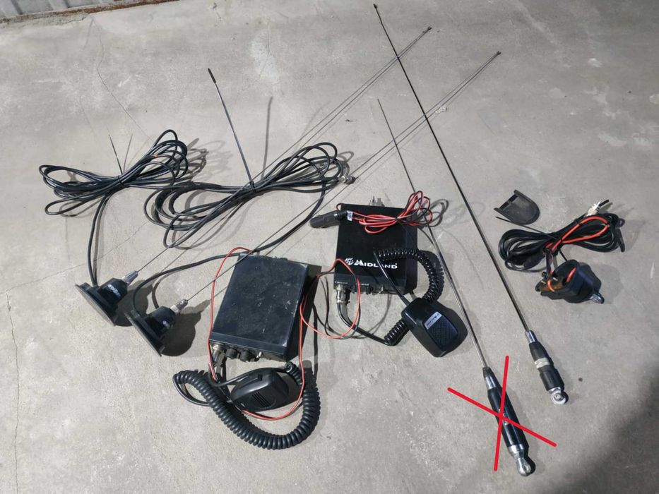 Cb radio + anteny alan midland lemn hustler