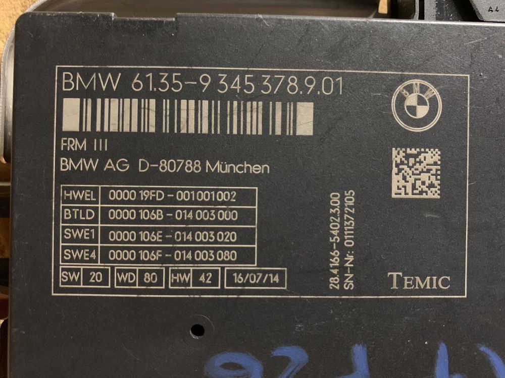 Блок управления светом BMW X4 F26 (X3 f25) 61.35-9345378.9.01