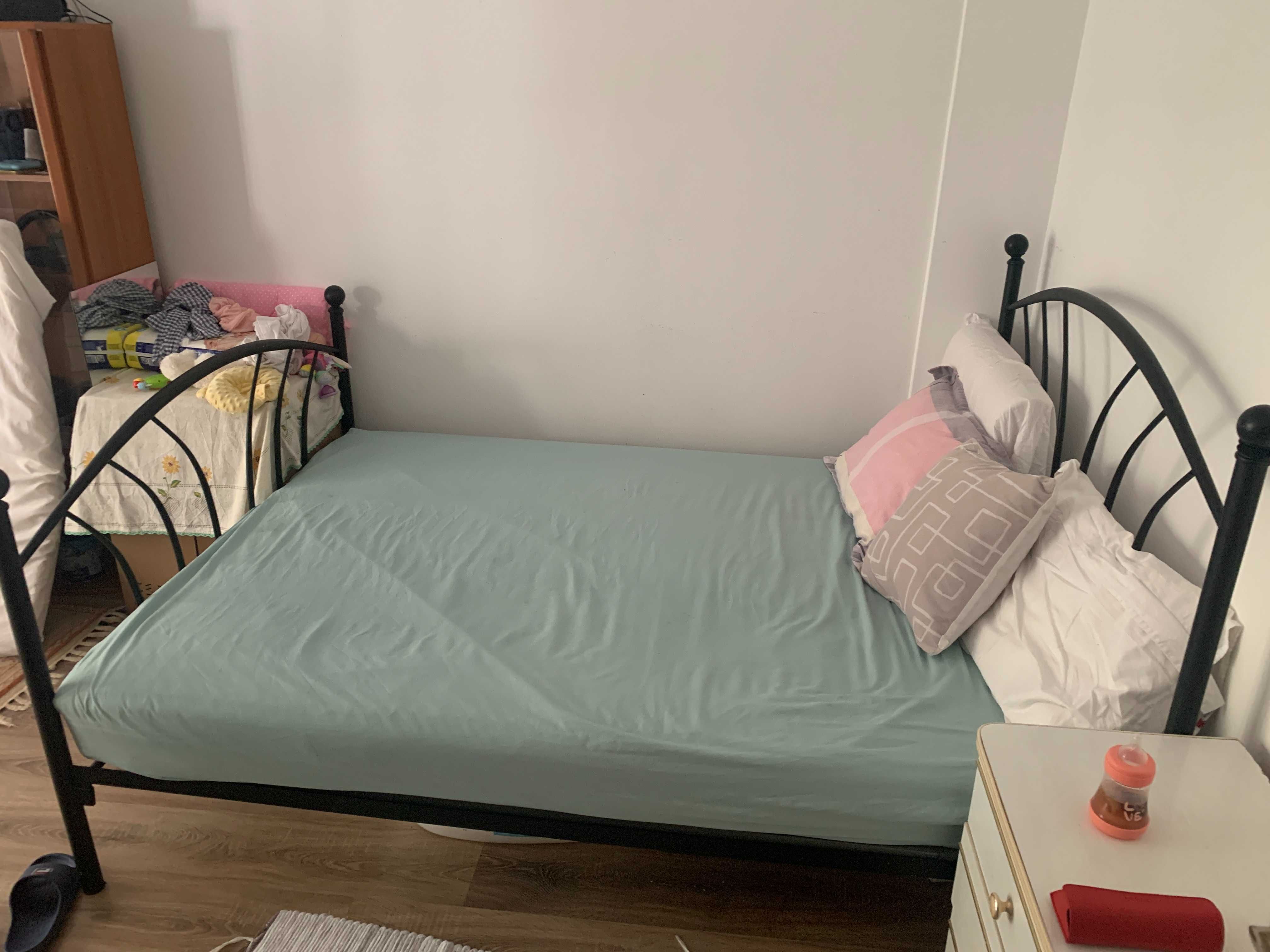 Cama casal (ferro) com Colchão