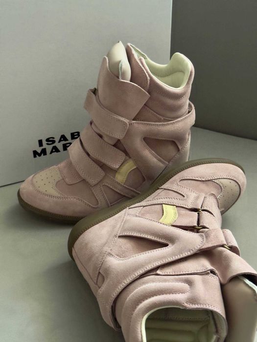 Снікерси Isabel Marant Pink / кросівки Ізабель Марант рожевого кольору