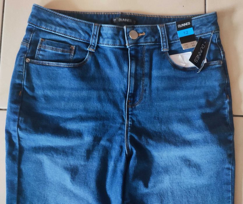 Jeans 3/4 rybaczki spodnie  40/12 super modne DUNNES STORE