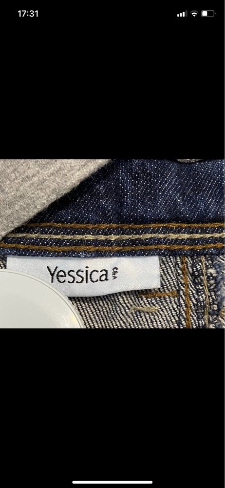 Yessica C&A 36 ciążowe szorty capri krótkie spodenki jeansowe dżinsowe