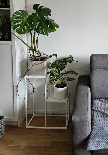 Kwietnik schodek biały LOFT