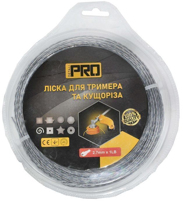 Леска косильная спираль d2.7 1LB (78 м) с кордом, les584