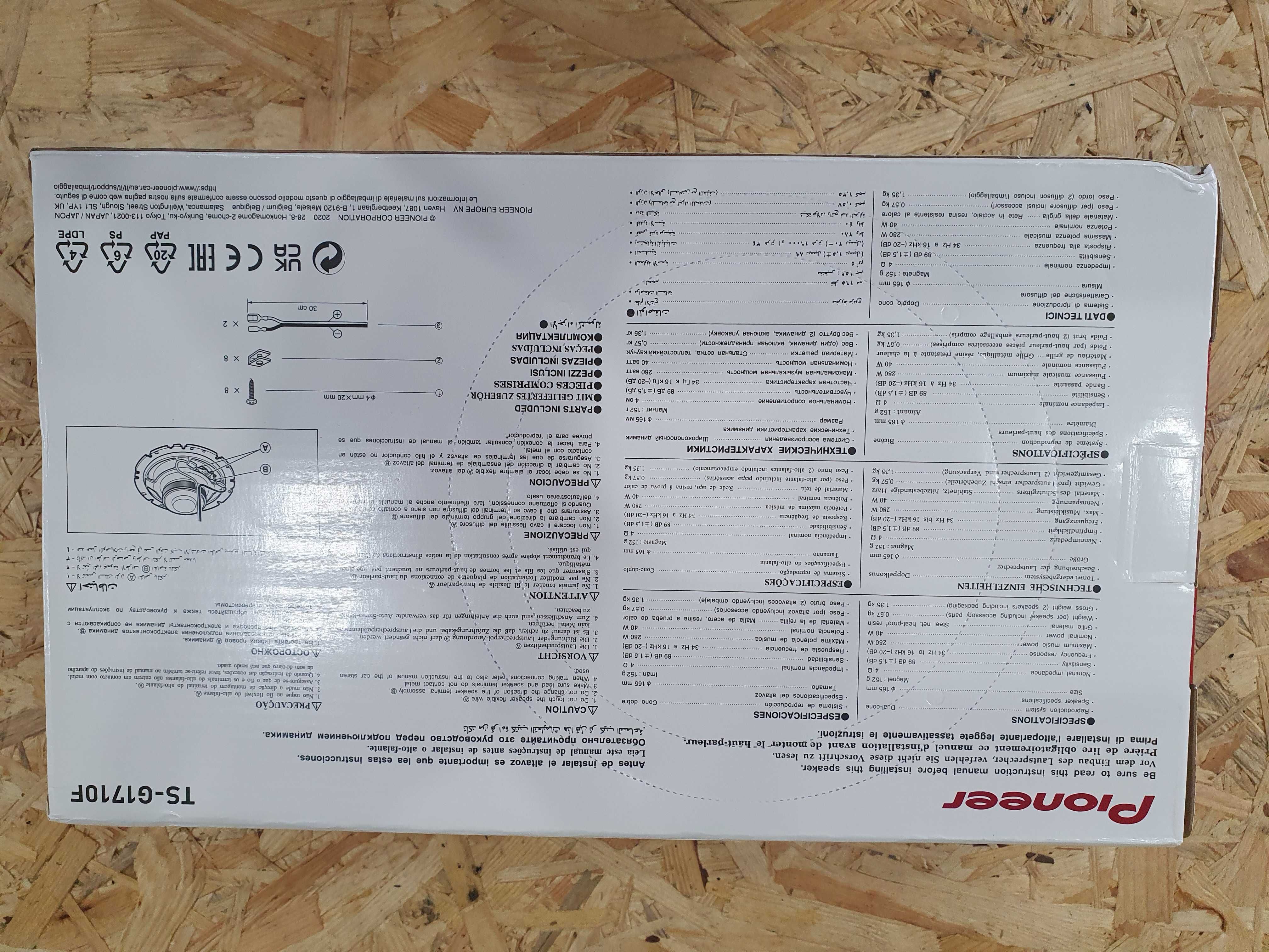 Głośniki Pioneer 17 cm NOWE komplet