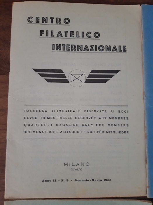 Selos Antigos - Centro Filatelico Internazionale 1955