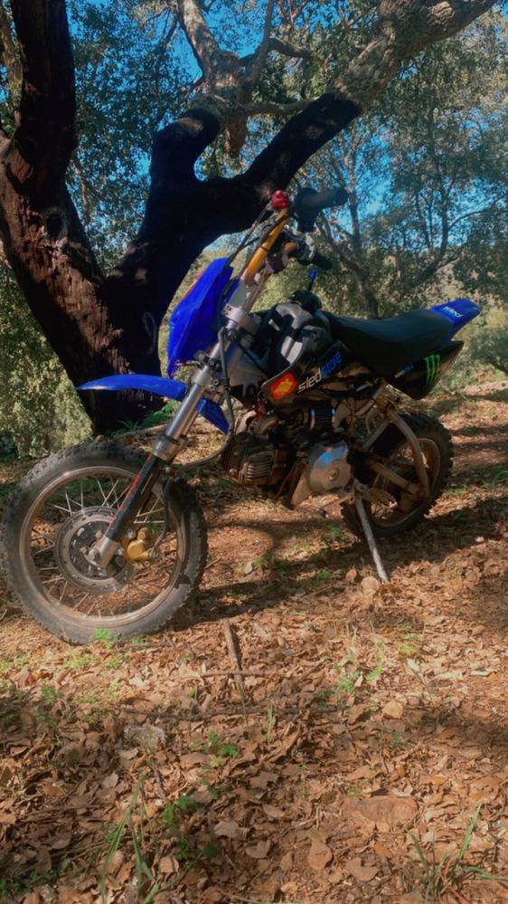 Pit bike 110 cc azul e preta
