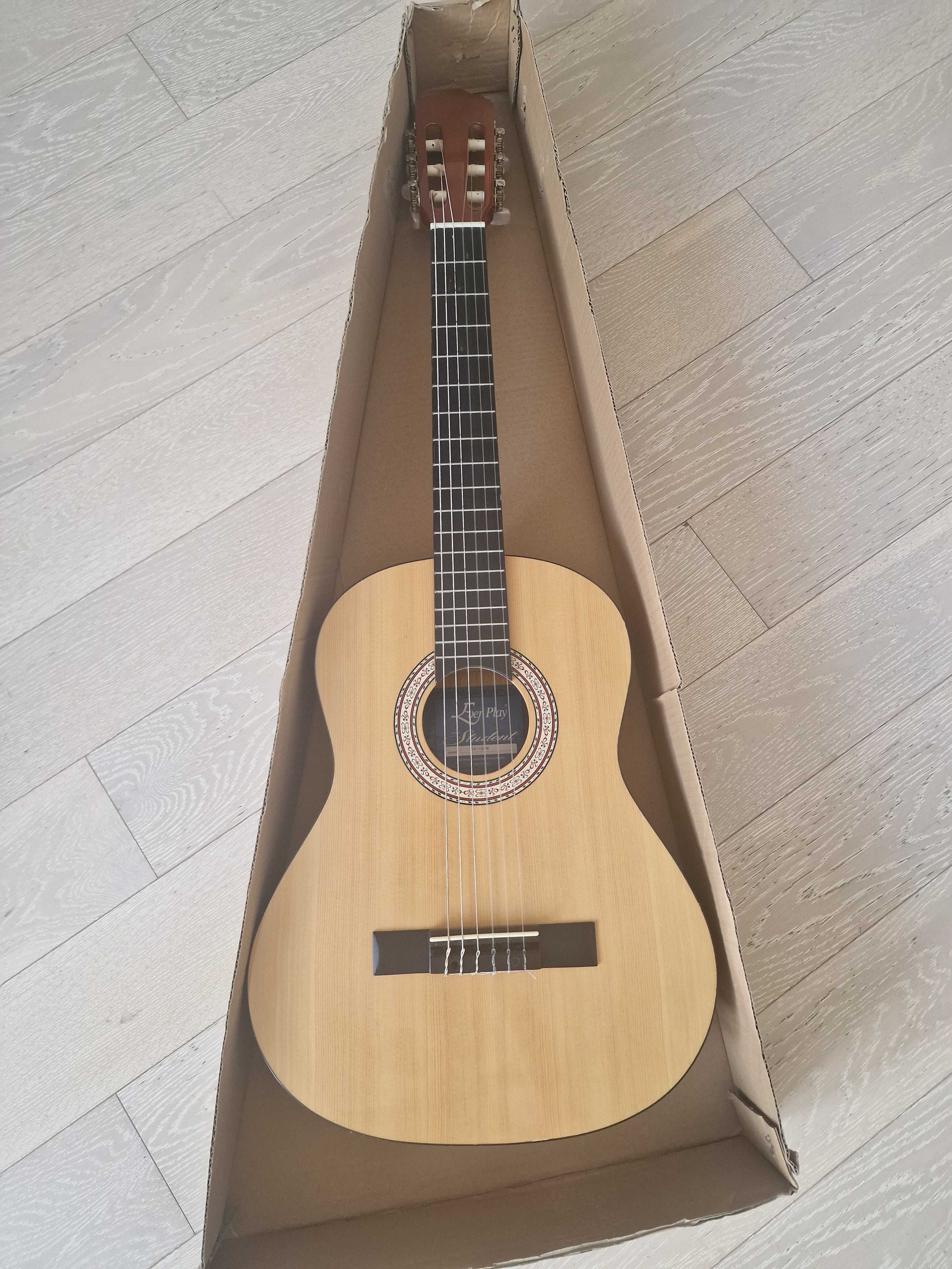 Gitara Ever Play ev-132N, podnóżek i statyw