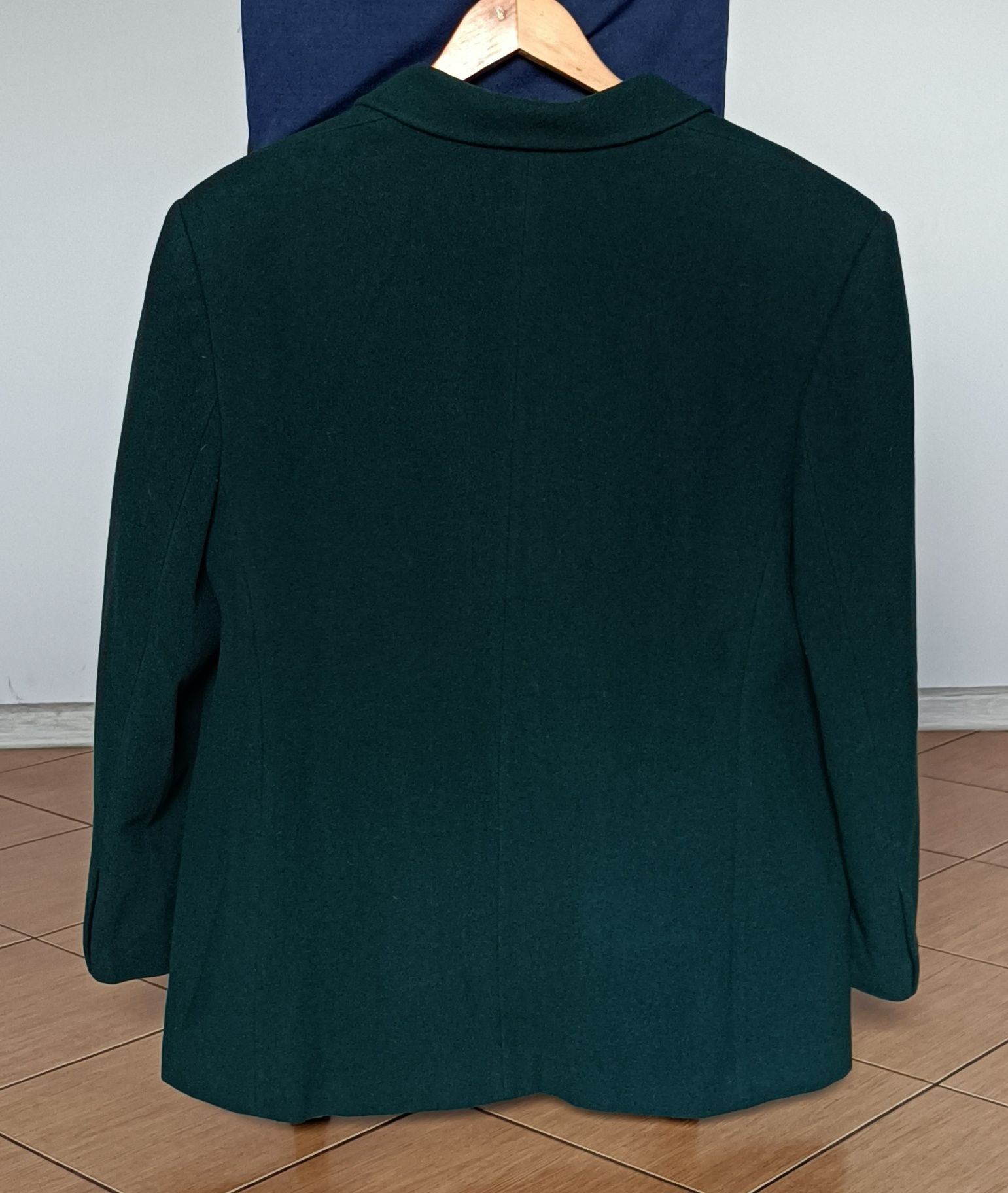 Marynarka - butelkowa zieleń, oversize–wełna merino& kaszmir