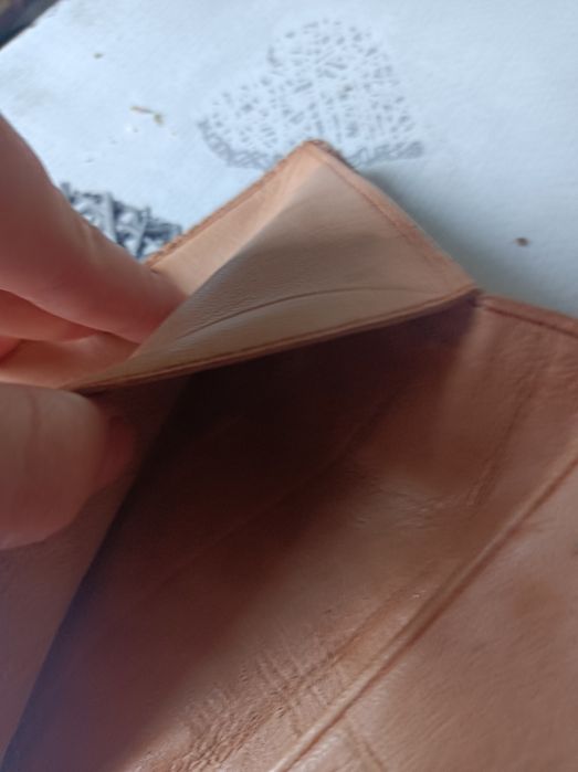 Portfel stary skóra naturalna włosie końskie