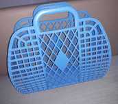 Koszyk zakupowy plastikowy z PRL 35x32x15cm
