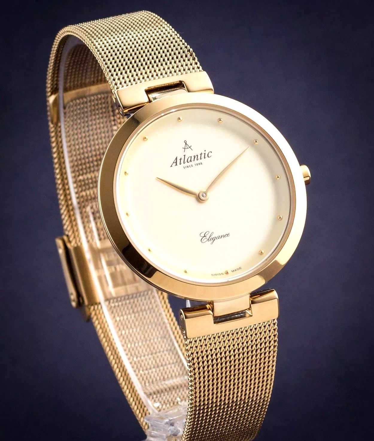 Zegarek Damski Atlantic Elegance 29036 Swiss Made Złoty Super Stan !