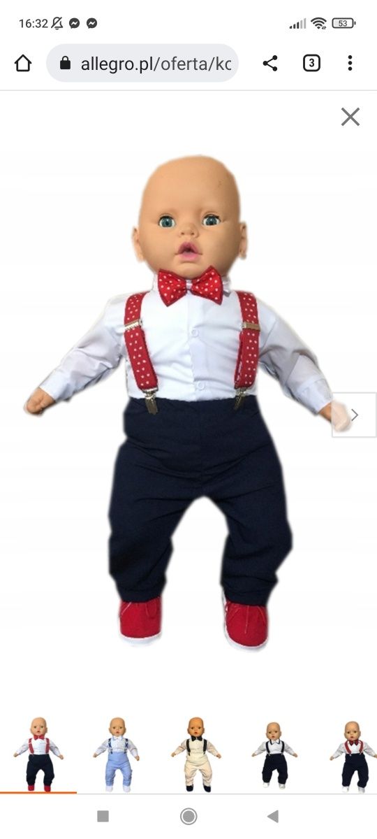Elegancki strój chłopięcy r.74