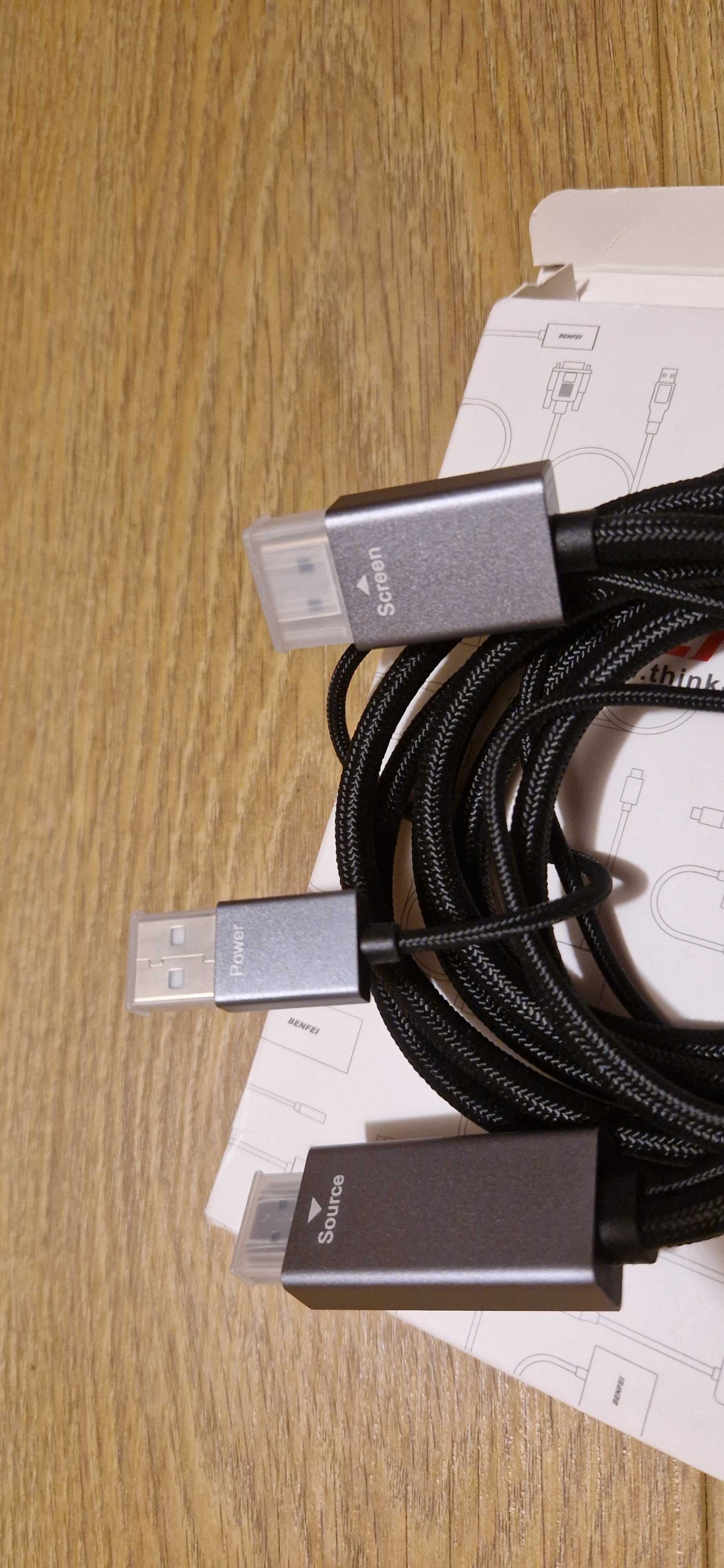 BENFEI Kabel HDMI do DisplayPort Obsługa 4K60 Hz 2K144 Hz