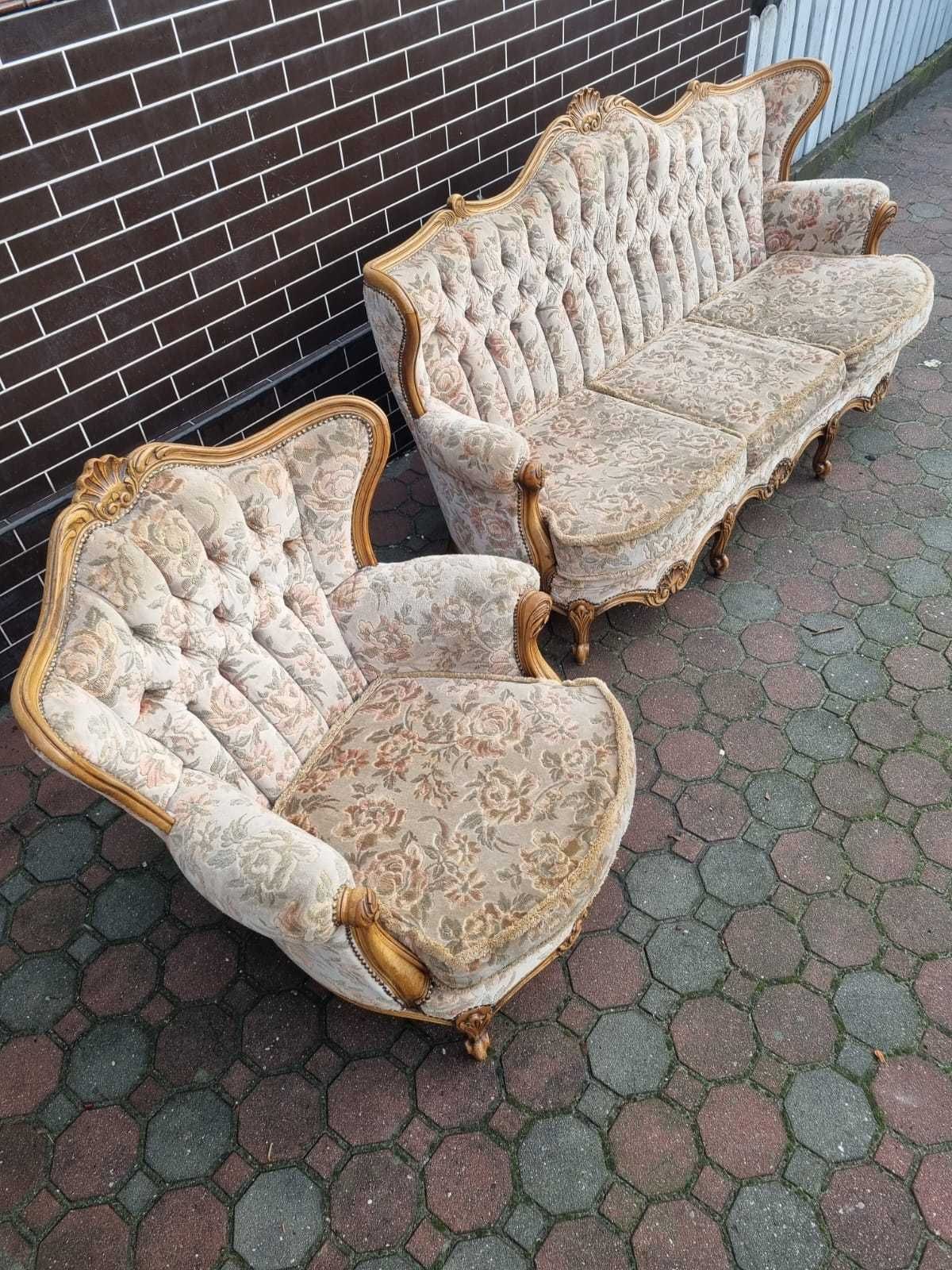 SOFA antyczna barokowa Chippendale Fotel Antyczny Szezlong Kanapa