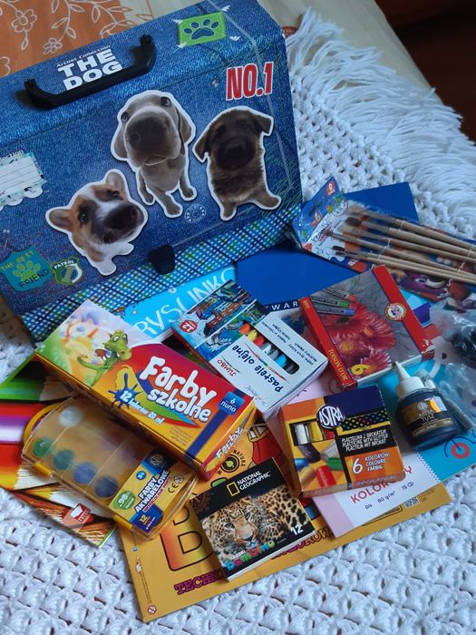 Teczka plastyczna the dog z wyposażeniem