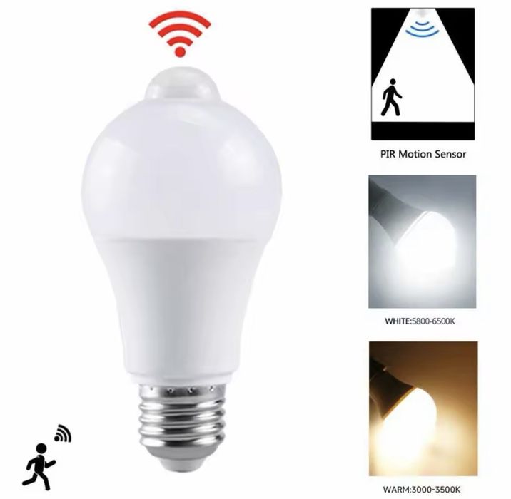 LED лампа с датчиком руху Лед