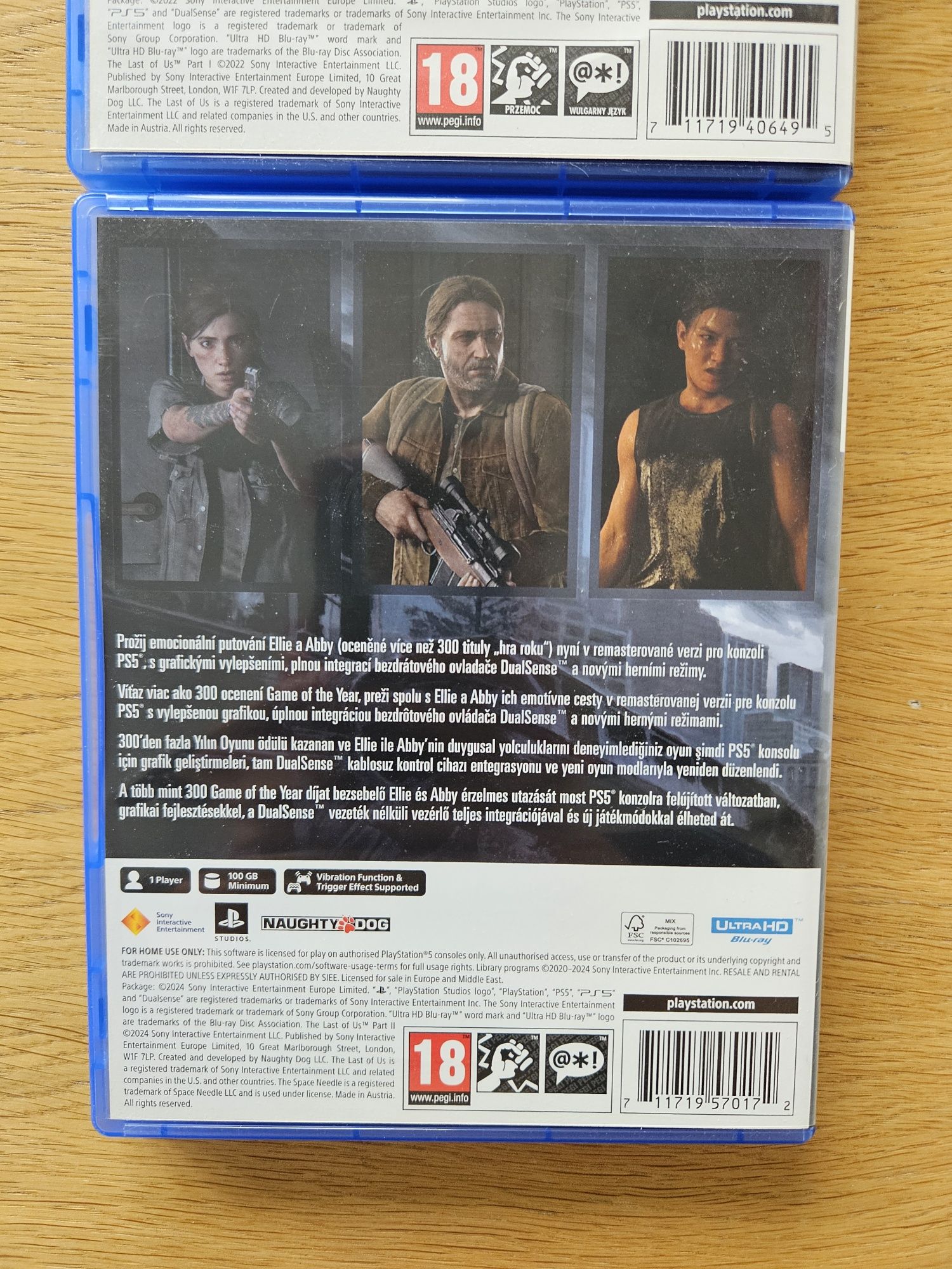 The Last Of US PS 5 PL Remastered (part 1, part 2, zestaw)