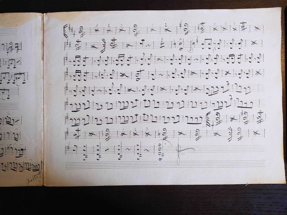 Partitura centenária manuscrita
