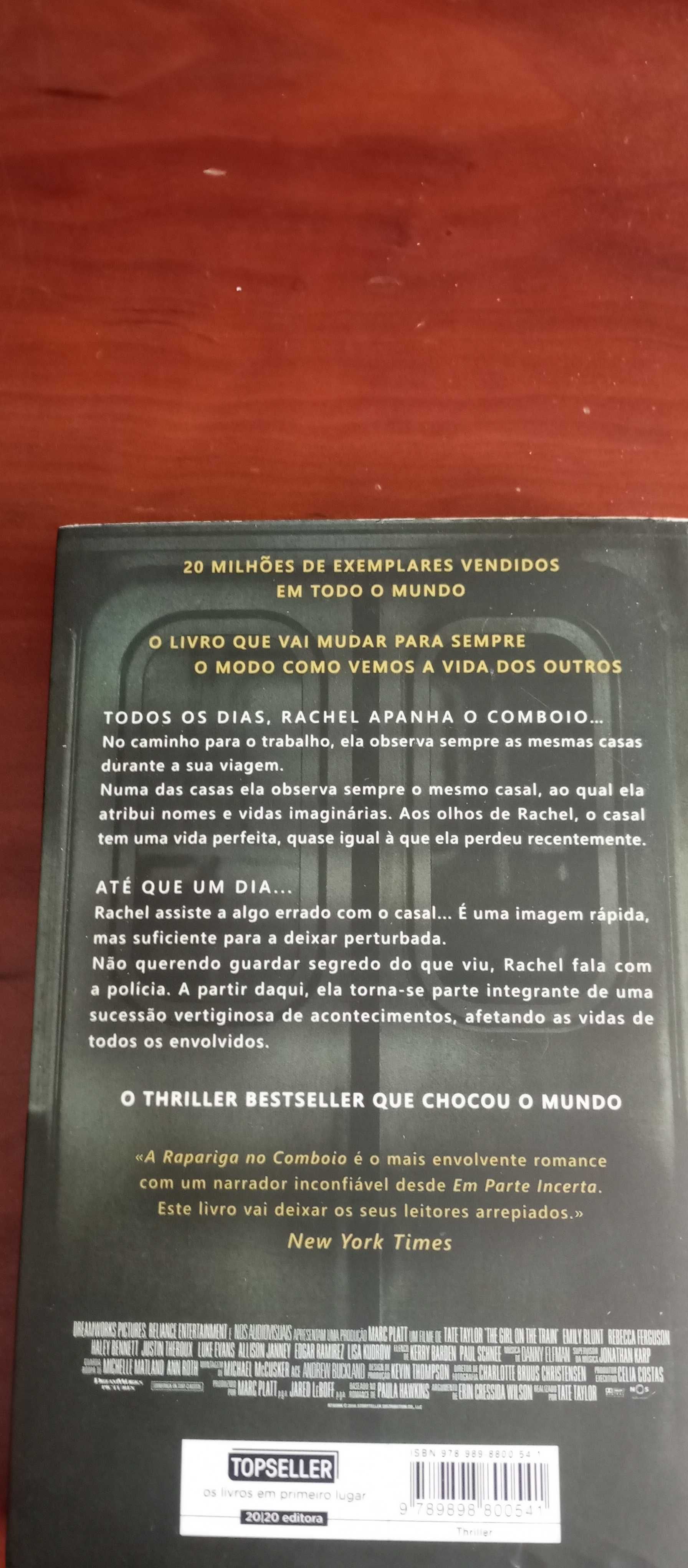 Livro "A rapariga no comboio"