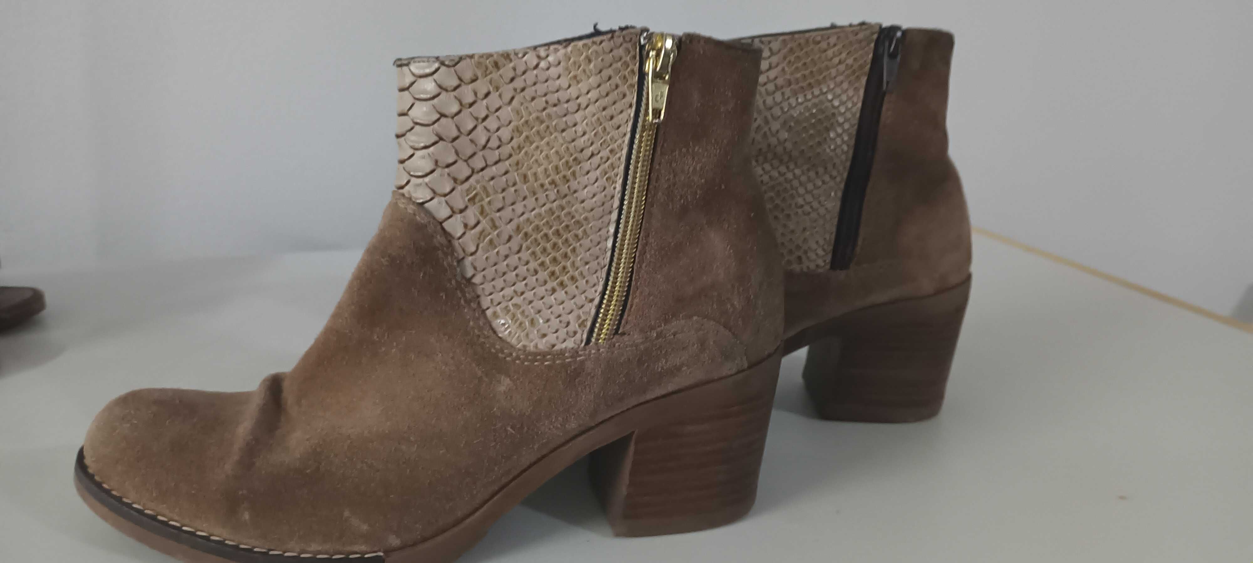 botas pele castanhas