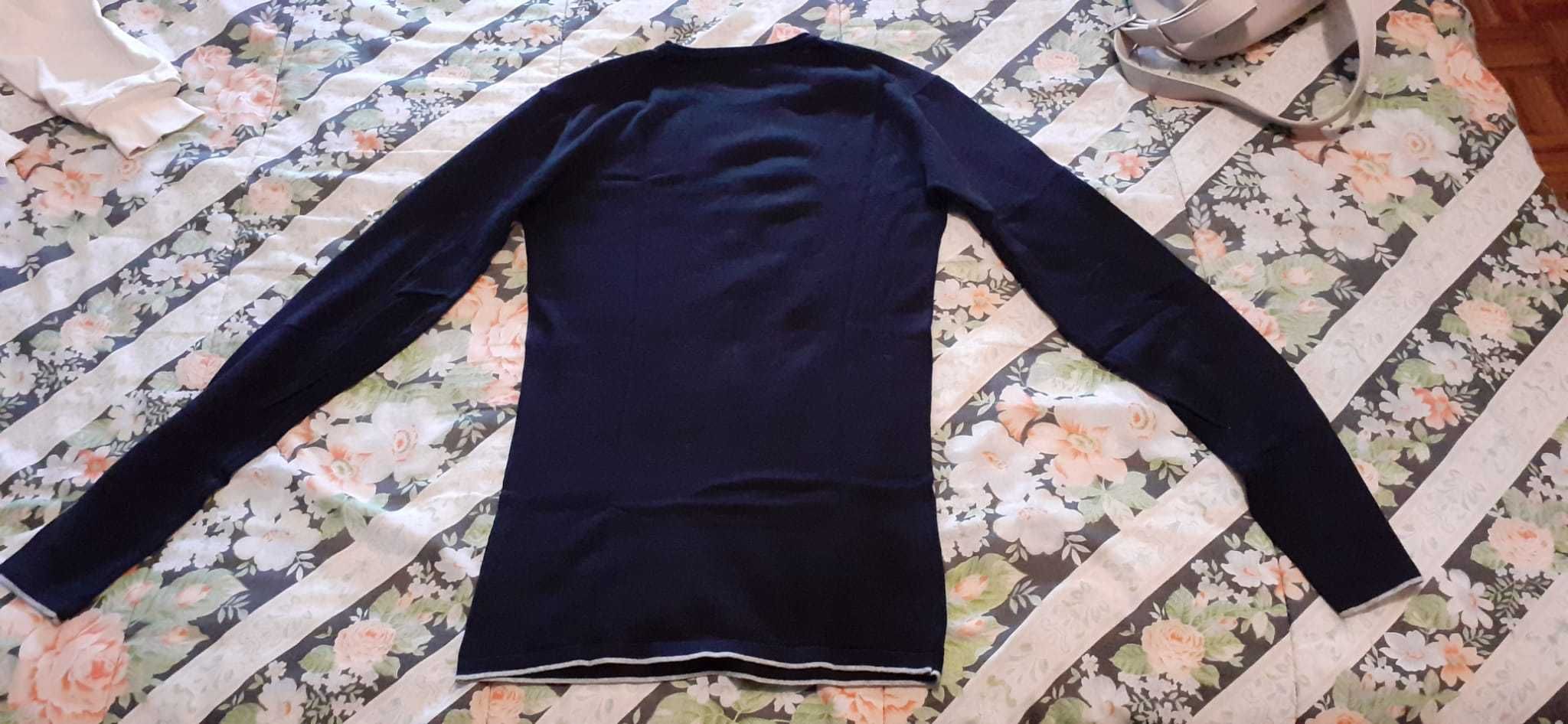 Camisola fina Slim Fit Preto- Massimo dutti