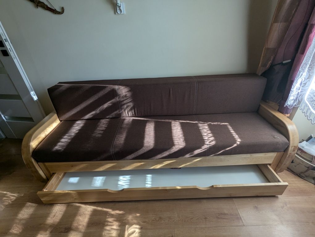 Łóżko rozkładane KAMA z materacem premium