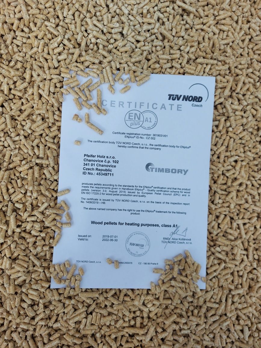 Pellet drzewny 6 mm Timbory ENplus A1 - promocja - dostawa HDS / winda