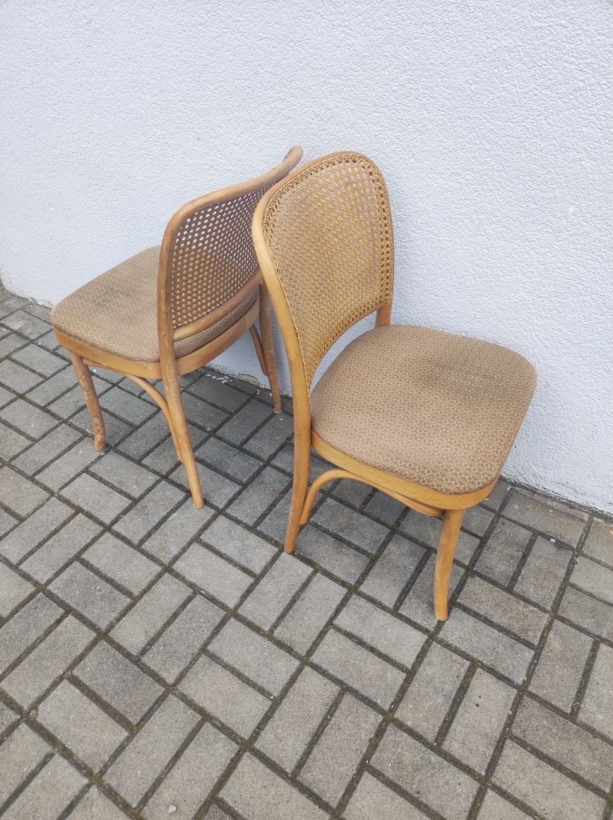 Krzesła A811 Hoffmann Naturalny Ratan Design PRL