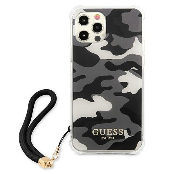 Etui Guess Camouflage do iPhone 12 Pro Max 6,7" - Czarny