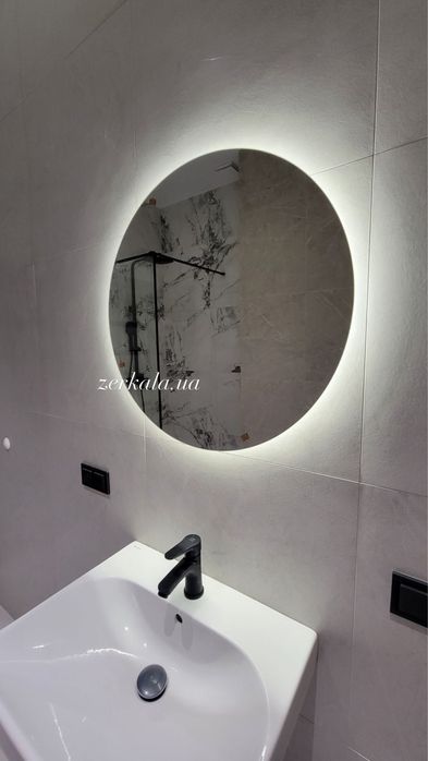 Круглое Loft зеркало без рамы. Настенное зеркало лофт