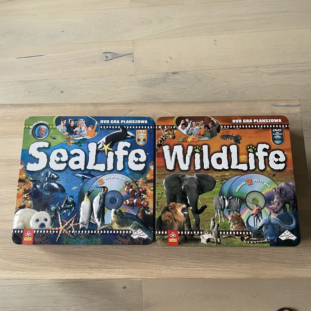 Komplet 2 gier planszowych Sealife i Wildlife