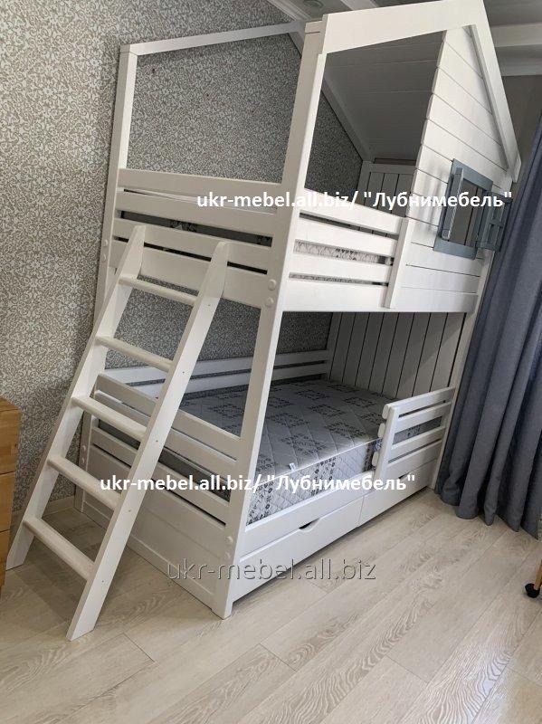Двоярусне дерев'яне ліжко Дакер (кровать двухъярусная