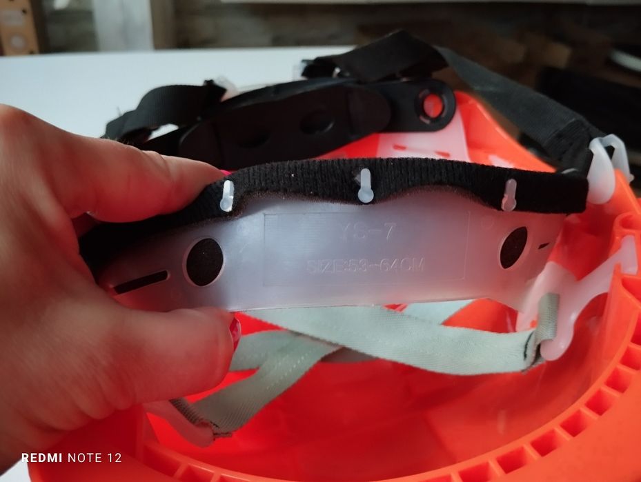 Hełm ochronny kask roboczy ABS YS-7, pomarańczowy, rozmiar 53-64